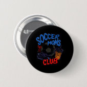 Retro-Fußball-Mütter-Club Eiskaffee-Srts-Mama Button (Vorne & Hinten)
