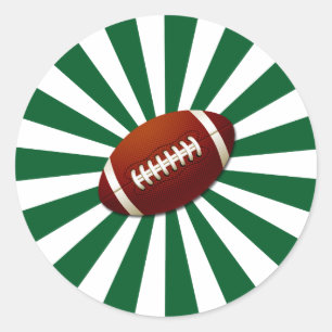 RETRO FUSSBALL RUNDER AUFKLEBER
