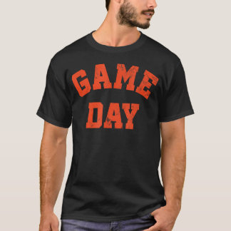 Retro-Fußball-Spieltag Orange Text Jungen T-Shirt