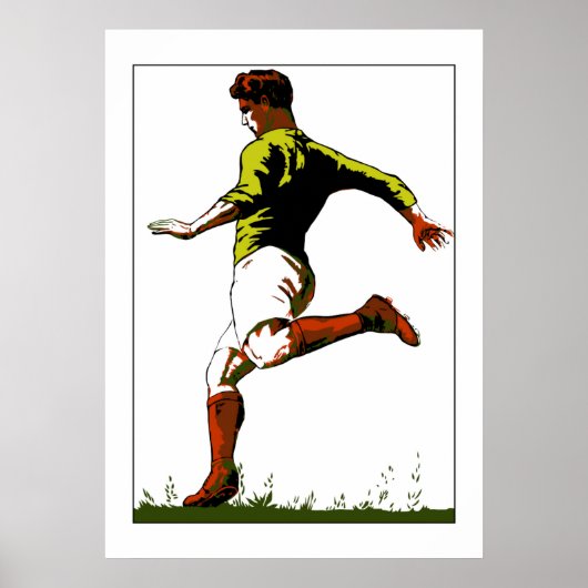Retro-Fußball-Vektor-Kunst Poster (Vorne)