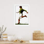Retro-Fußball-Vektor-Kunst Poster (Küche)