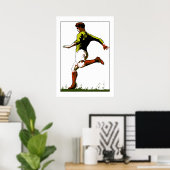Retro Fußball-Vektorkunst Poster (Heimbüro)