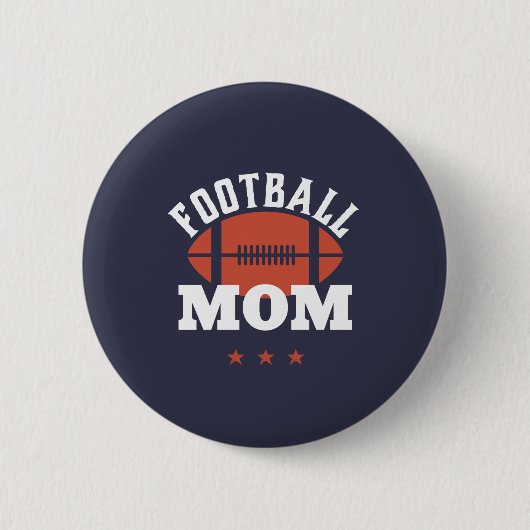 Retro-Fußballmutter Mutter von Sportler-Kindern Button (Vorderseite)