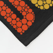 Retro-Fußballspieler-Polka-Punkt-Kunst-Student-glü Fleecedecke (Ecke)