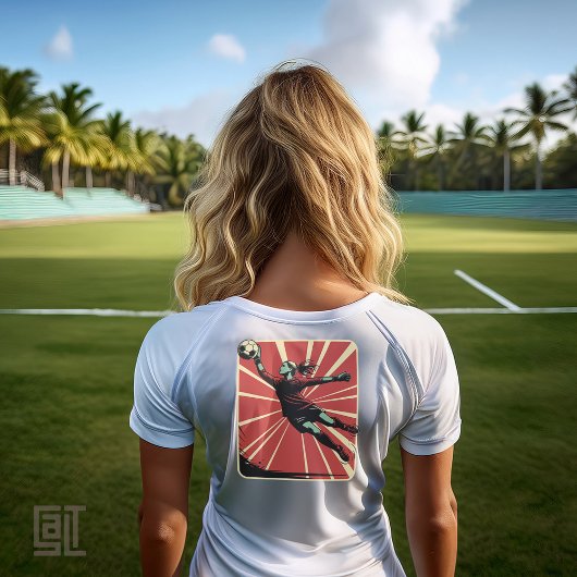 Retro-Fußballtorhüterin Tri-Blend Shirt