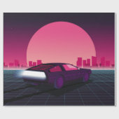 Retro future. 80s style sci-fi background with sup geschenkpapier (Flach)