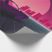 Retro future. 80s style sci-fi background with sup geschenkpapier (Ecke)