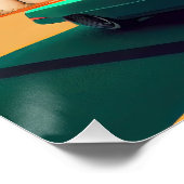 Retro Future Cars Cinematic Auto Art Print Poster (Ecke)