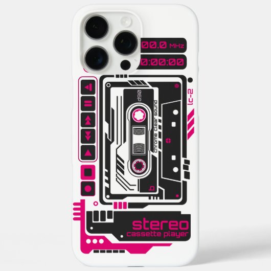 Retro Future Cassette Player Case-Mate iPhone Hülle (Rückseite)