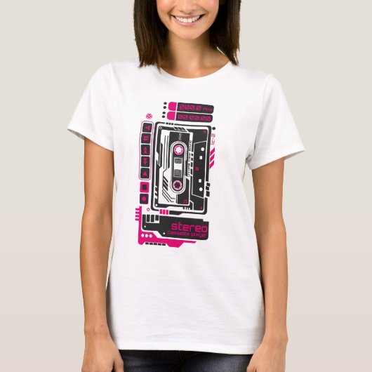 Retro Future Cassette Player T-Shirt (Vorderseite)