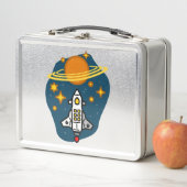 Retro Future Destination Saturn Metall Brotdose (Beispiel)
