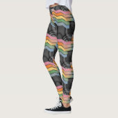 Retro Future Disco Regenbogenstreifen Leggings (Links)