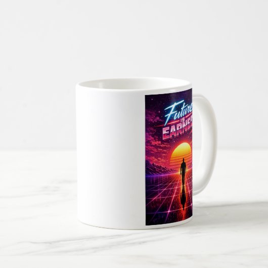 Retro Future Motivation Poster Kaffeetasse (VorderseiteRechts)