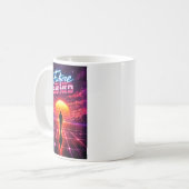 Retro Future Motivation Poster Kaffeetasse (Vorderseite Links)