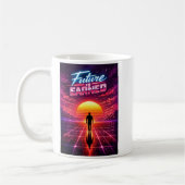 Retro Future Motivation Poster Kaffeetasse (Links)