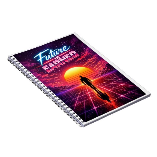 Retro Future Motivation Poster Notizblock (Rechte Seite)