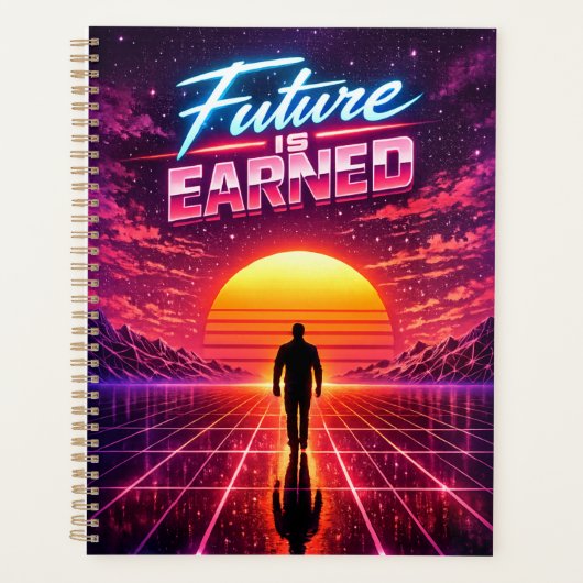 Retro Future Motivation Poster Planer (Vorderseite)