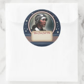 Retro Future Women Name Tag Stickers (Tasche)