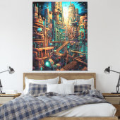 Retro Futurismus Art Leinwand (Insitu (Schlafzimmer))