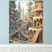 Retro Futurismus Art Leinwand (Insitu (Holzboden))