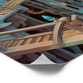 Retro Futurismus Art Poster (Ecke)