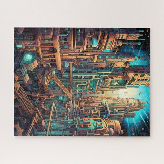 Retro Futurismus Art Puzzle (Horizontal)