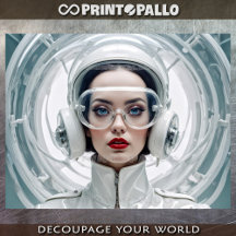 Retro-Futurismus, Cyber-Frau in Weiß