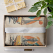 Retro Futurismus der 1950er Jahre: futuristisches Seidenpapier (Geschenk)