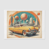 Retro Futurismus der 1950er Jahre: futuristisches Seidenpapier (Vorderseite)