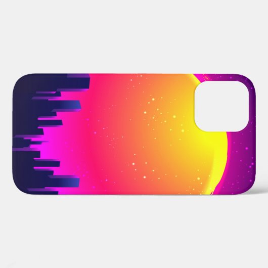 Retro Futurismus. futuristische Synth-Wave-Illustr Case-Mate iPhone Hülle (Rückseite (Horizontal))