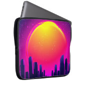 Retro Futurismus. futuristische Synth-Wave-Illustr Laptopschutzhülle (Vorne Rechts)