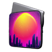 Retro Futurismus. futuristische Synth-Wave-Illustr Laptopschutzhülle (Vorderseite Links)