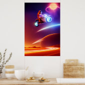 Retro-Futurismus, surrealistische Ästhetik, Space  Poster (Küche)