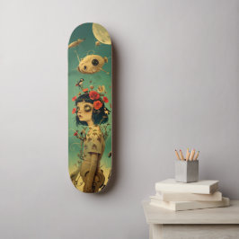 Retro-futurist Fantasy Wall Skateboard