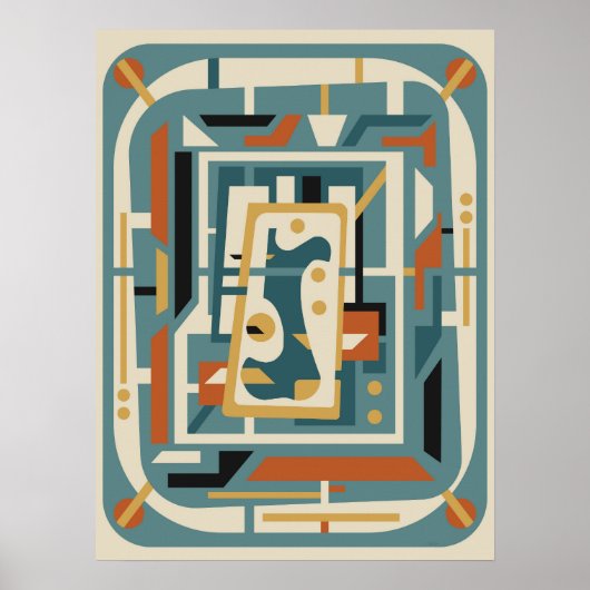 Retro-Futurist Mid-Century-Modern Poster (Vorne)