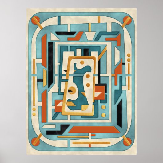 Retro-Futurist Mid-Century-Modern Poster (Vorne)