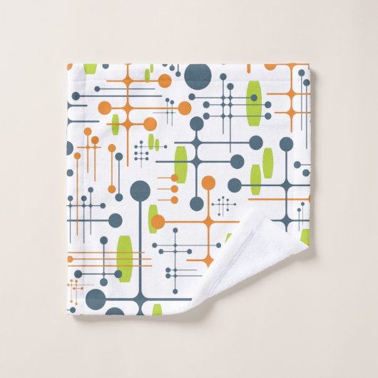 Retro Futuristic Badhandtuch Set (Waschlappen)