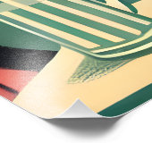 Retro Futuristic Black Cat Martini Club Fotodruck (Ecke)