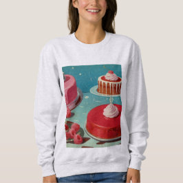 Retro Futuristic cake Sweatshirt