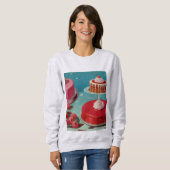 Retro Futuristic cake Sweatshirt (Vorne ganz)