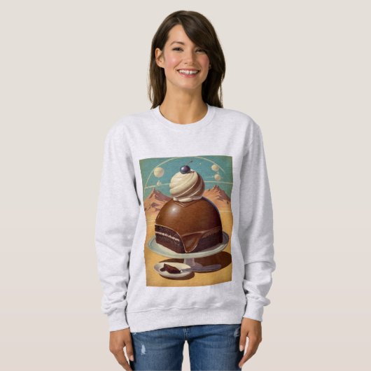 Retro Futuristic cake Sweatshirt (Vorne ganz)