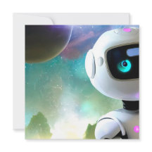 Retro Futuristic Friendly Robot Character