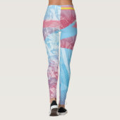 Retro Futuristic Geometric Vibranric 80er Leggings (Rückseite)