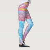 Retro Futuristic Geometric Vibranric 80er Leggings (Rechts)