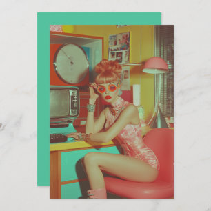 Retro Futuristic Glam Ästhetik Einladung