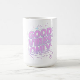 Retro Futuristic Good Vibes Design – Y2K Aesthetic Kaffeetasse