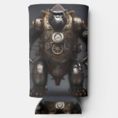 Retro Futuristic Gorilla Steampunk, Selters Dosenkühler (Rückseite)