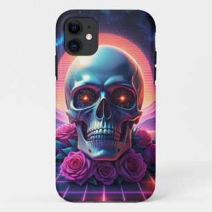 Retro Futuristic Landschaft im Stil der 80er Jahre Case-Mate iPhone Hülle