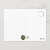 Retro Futuristic Mardi Gras Black Cat Martini Club Postkarte (Rückseite)