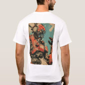 Retro Futuristic Mech Comic Book Cover T-ShirtDesc T-Shirt (Rückseite)